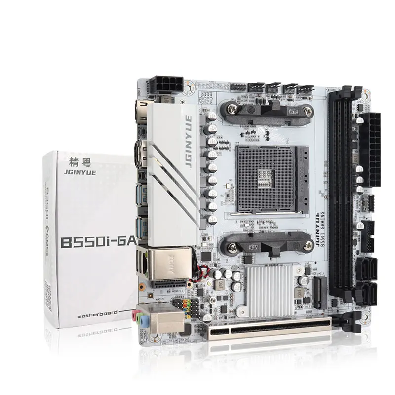 La scheda madre JGINYUE AMD B550 AM4 mini ITX supporta i processi Ryzen R5 serie 4000/5000 DDR4 RAM PCI-E 4.0 B550i GAMING