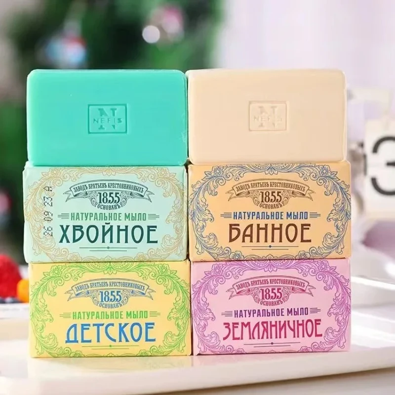 

Russian Imported 1855 Hand-fermented Children's Bath and Care Pine Scented Soap Facial Bath Laundry Soap 0 Pigment