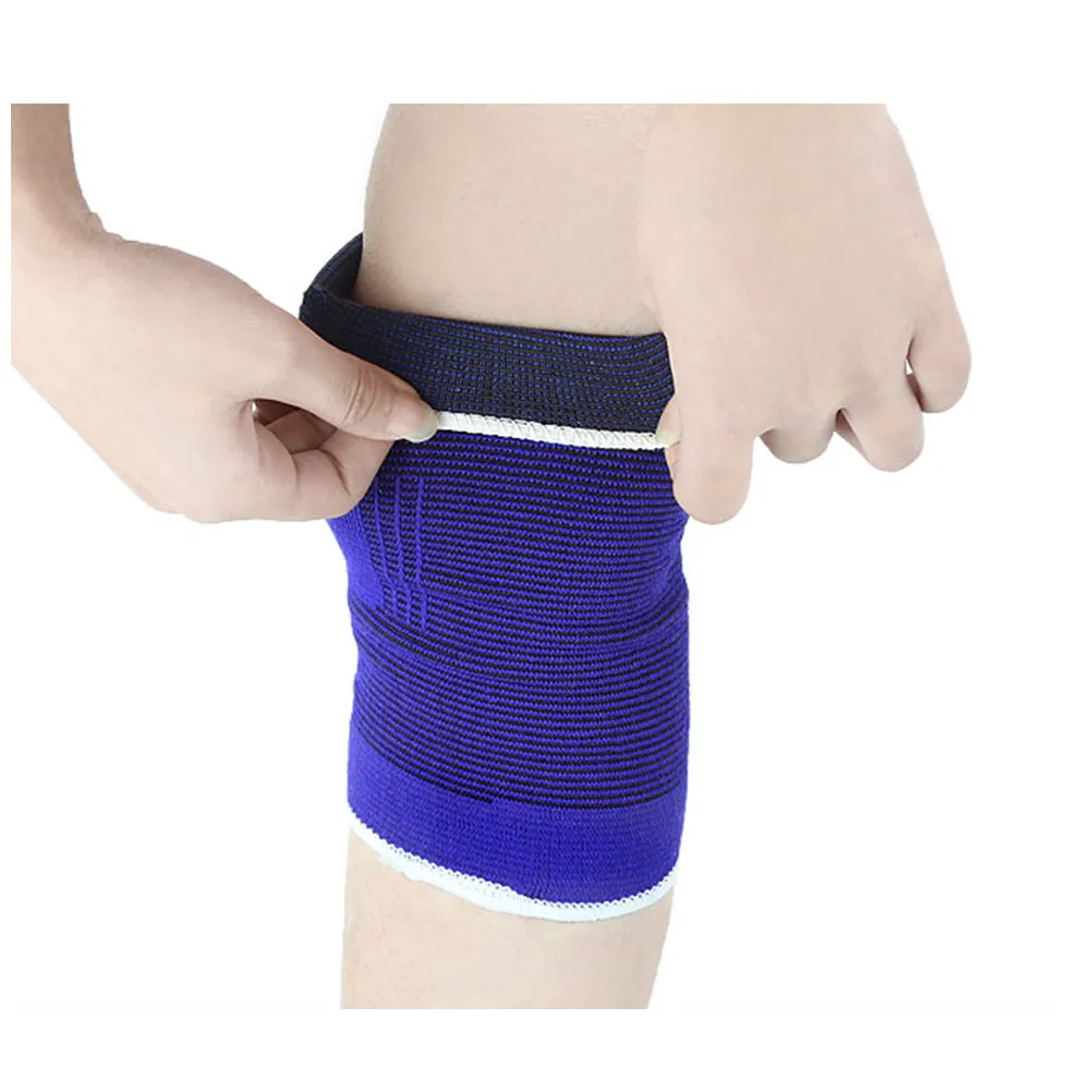 

1 пара высококачественных наколенников для бега, велоспорта и тренировок, защитные накладки для мужчин и женщин, легкие, удобные, синие.