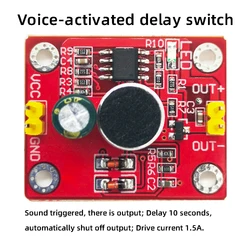 Voice Control Delay Switch Module DC 3V-9V 1.5A Drive LED Table Lamp Motor Electric Fan Clapping Sound Control Board 2M inductio