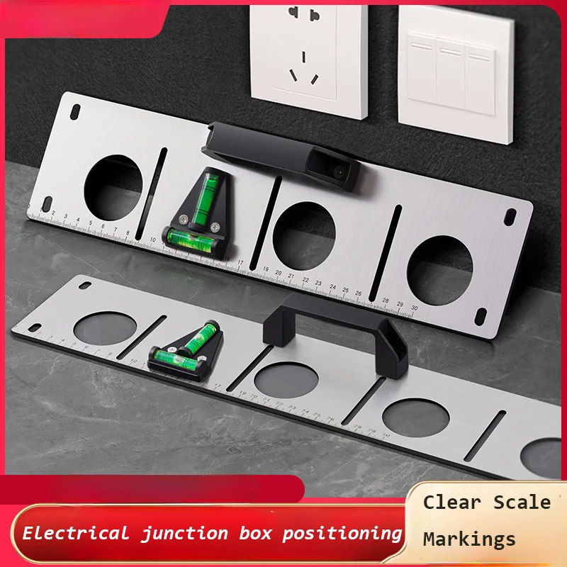 Wall Socket Outlet Mounting Stencil Precision Marking Tool Electrical Junction Box Cable Organizer Box Template