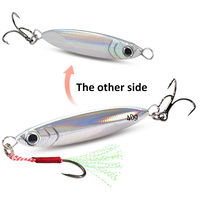 Metal Jig Lure 7g 10g 20g 30g 40g Spinner Swimbait Sinking Pencil Spinning Fishing Tackle Feather Treble Hooks Pesca Cast Bait