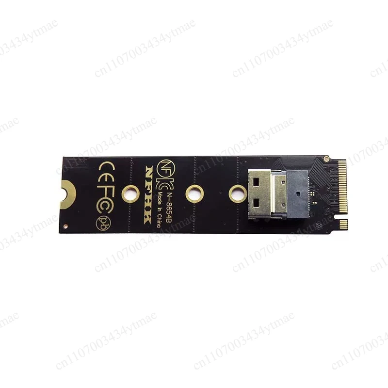 M.2 NGFF interface to Slimline SAS (SFF-8654) adapter