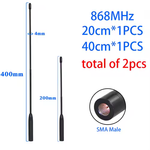 Support custom 2PCS LoRa module Antenna for Meshtastic 868MHz 915MHz soft antenna Omni high-gain whip antenna SMA head connector - Image 2