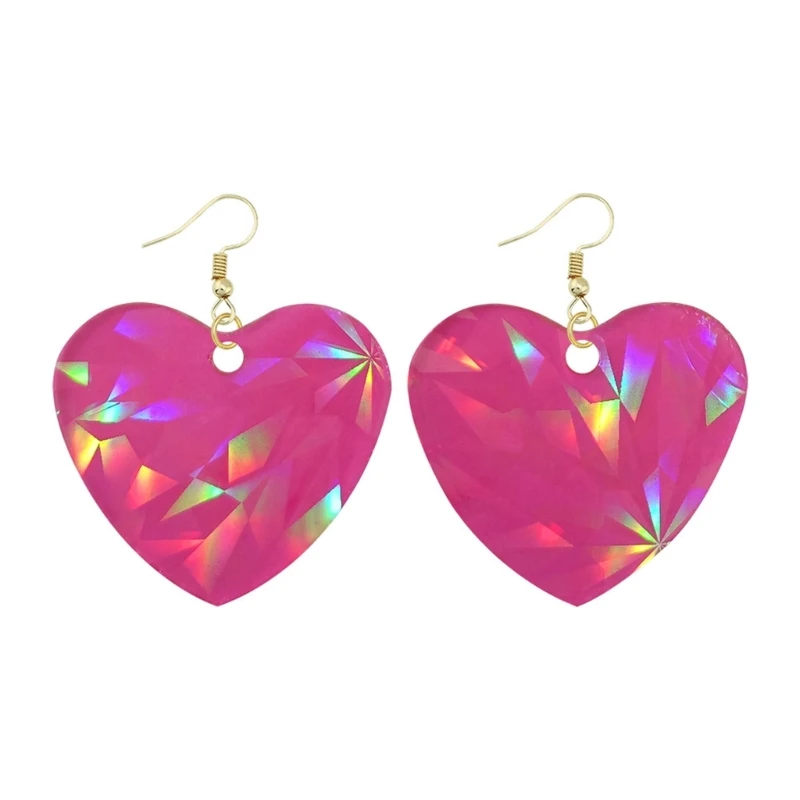 Resin Earrings Mold,Holographic Heart Jewelry Silicone Mold for Epoxy Resin Casting Earring Pendant Keychain Crafts Dropship