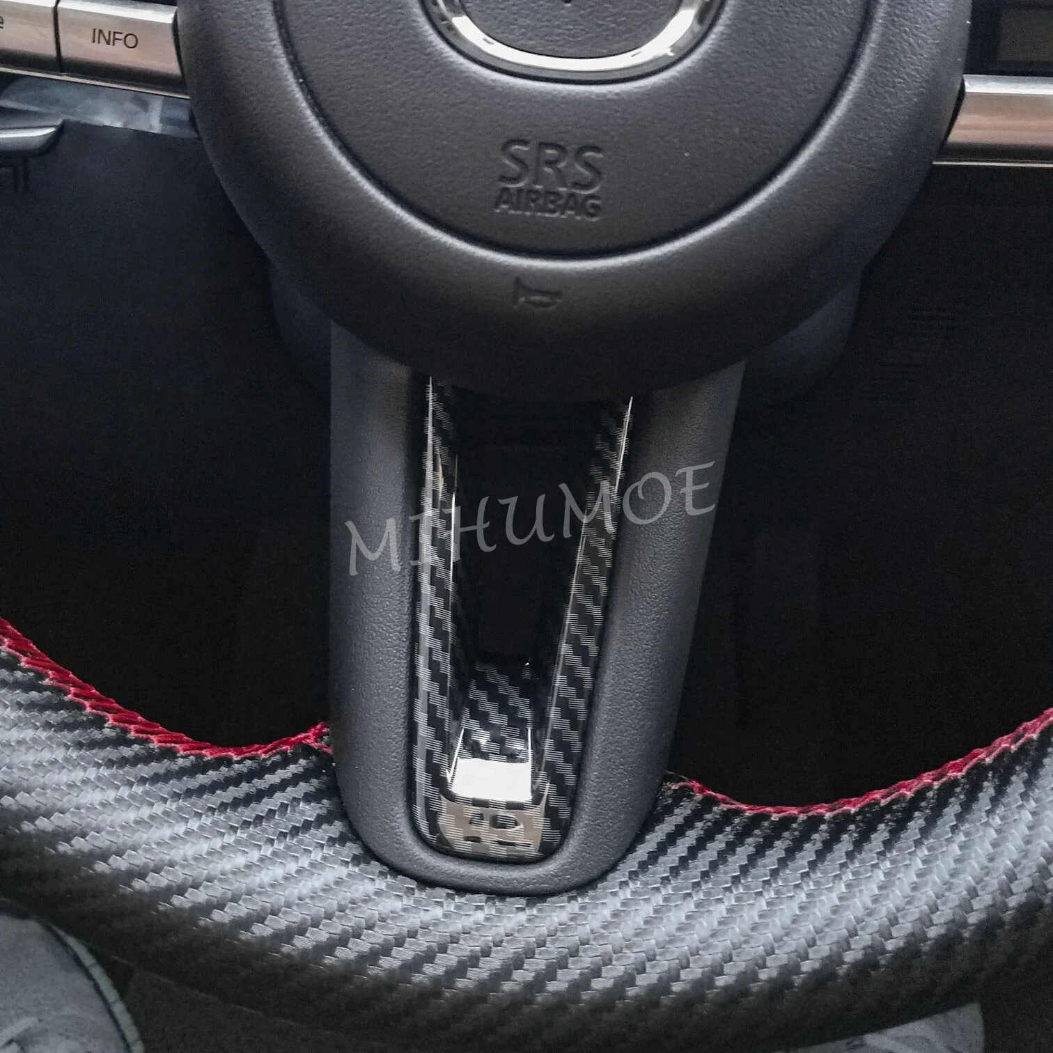 زخارف عجلات سيارة من ألياف الكربون ABS ، ديكورات داخلية من مازدا 3 BP ، قيادة من ألياف الكربون ، CX30 + CX50 روض #2