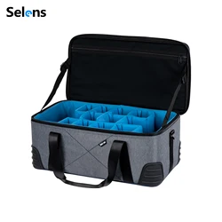 Selens-bolsa impermeable con cremallera para lente de cámara, estuche de almacenamiento, forro de cizalla dura, alta capacidad, accesorio fotográfico, el más nuevo