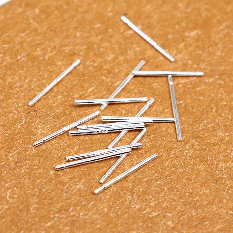 1 Pair Solid S999 Sterling Silver Earring Stud Post Pin Ear Back Stem DIY Jewelry Making Components Findings