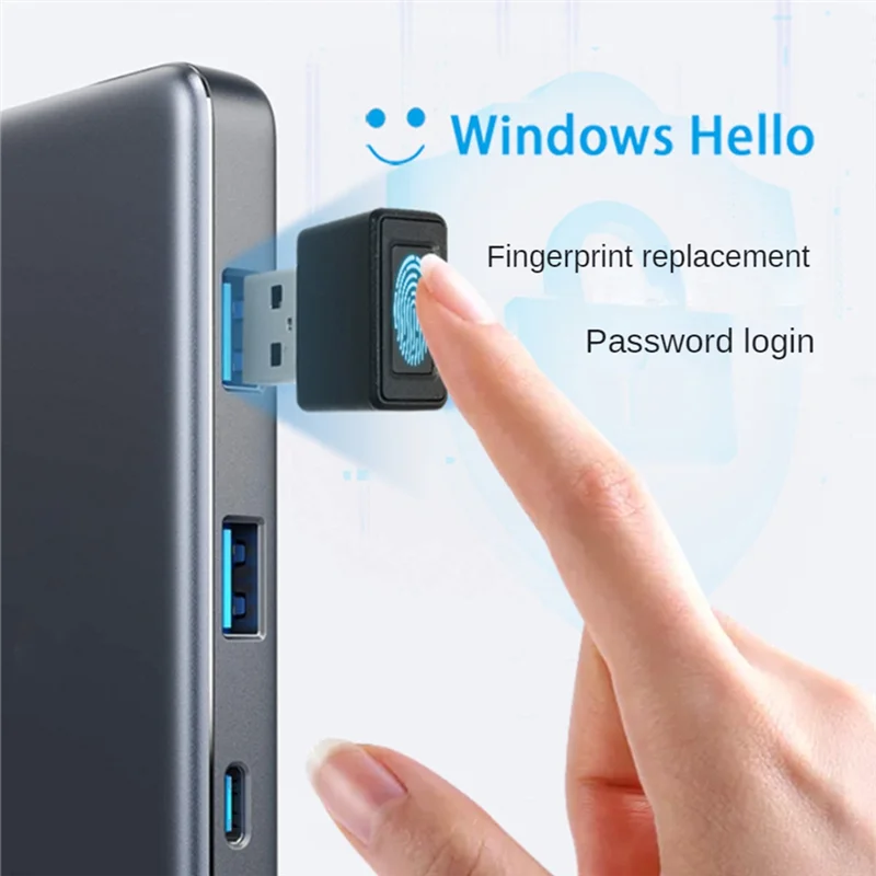 【Livraison Rapide】وحدة قارئ بصمات الأصابع USB صغيرة جهاز التعرف على بصمات الأصابع USB قارئ بصمات الأصابع لنظام التشغيل Windows 10 11