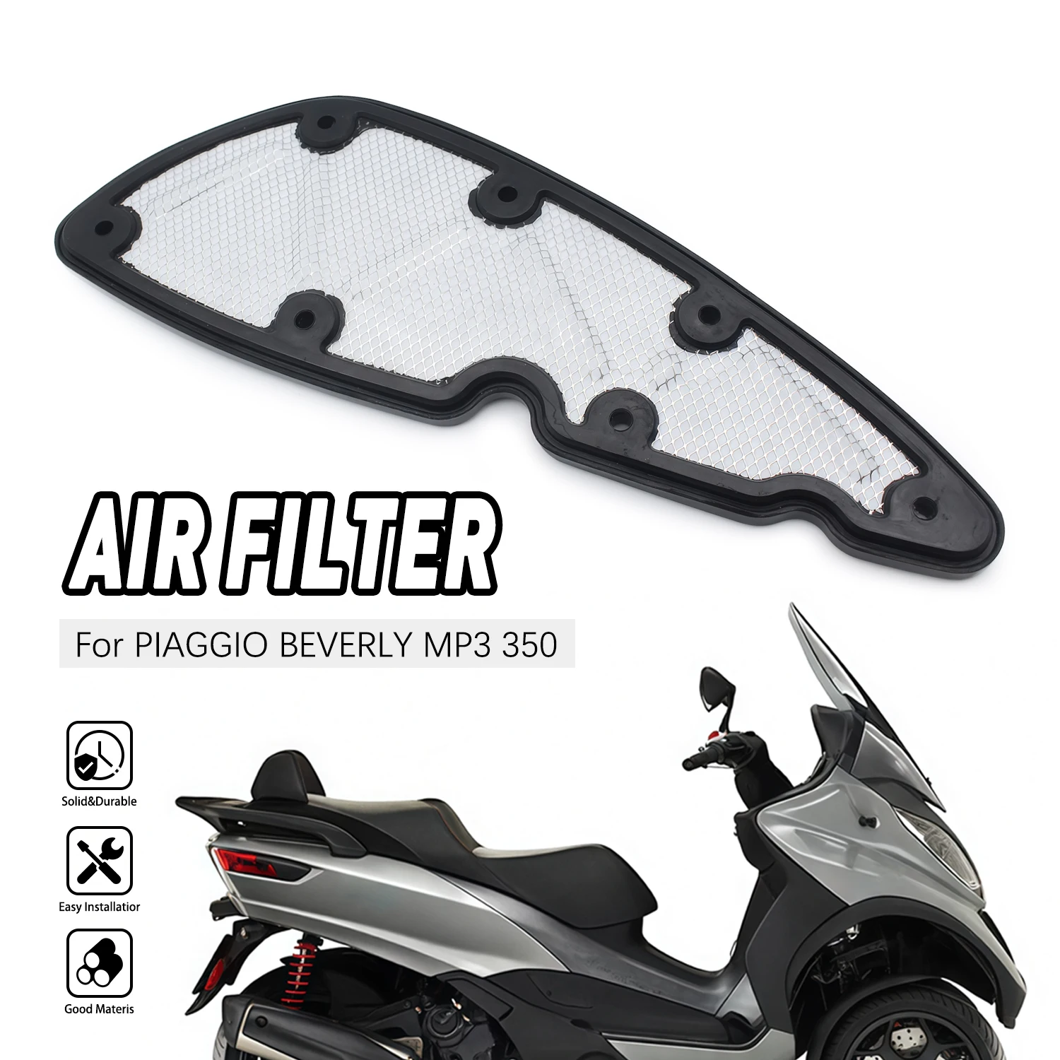 

Motorcycle Parts Intake Cleaner Air filter Cotton For PIAGGIO Beverly 350 BV 350 ST 4T 4V ie ABS E4 MP3 350 MAXI Sport 8800010P
