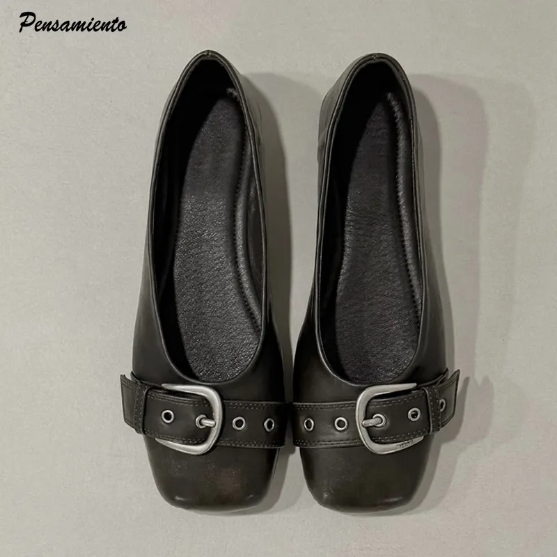 street-style-fashion-square-toe-rivet-metal-buckle-women-ballet-flats-spring-summer-comfortable-soft-soles-leather-loafers-shoes
