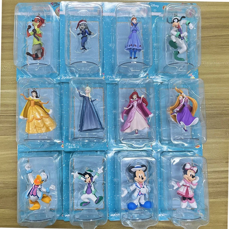 Disney Figures Mickey Mouse Minnie Goofy Donald Duck Princess Aurora Ariel Belle Rapunzel Elsa Judy Nick Model Toys Decoration