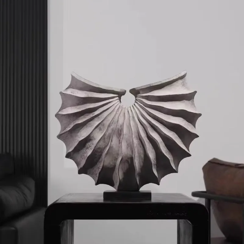 Resin conch ornament, advanced wabi-sabi wind medieval living room entrance TV cabinet, sales office, artwork soft decoration