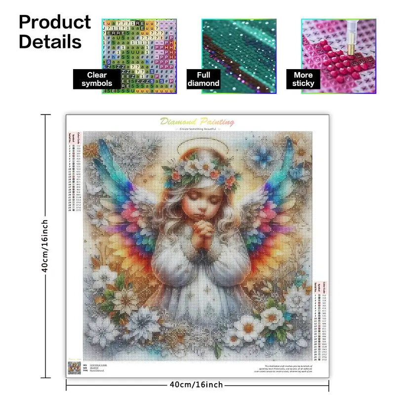 Gatyztory 5d Diamant Malerei Mädchen Engel Mosaik Kreuz stich Kits Bild von Strass Porträt Porträt Stickerei Figur handgemacht