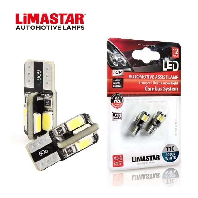 

Limastar Car T10 Led Bulb Canbus 8SMD