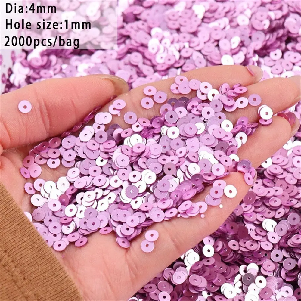 4mm Pvc DIY Jewelry Nail Art Embellishment Shiny Round Sewing Accessaries Round Paillettes Paillette Faceted Bead Loose Sequin