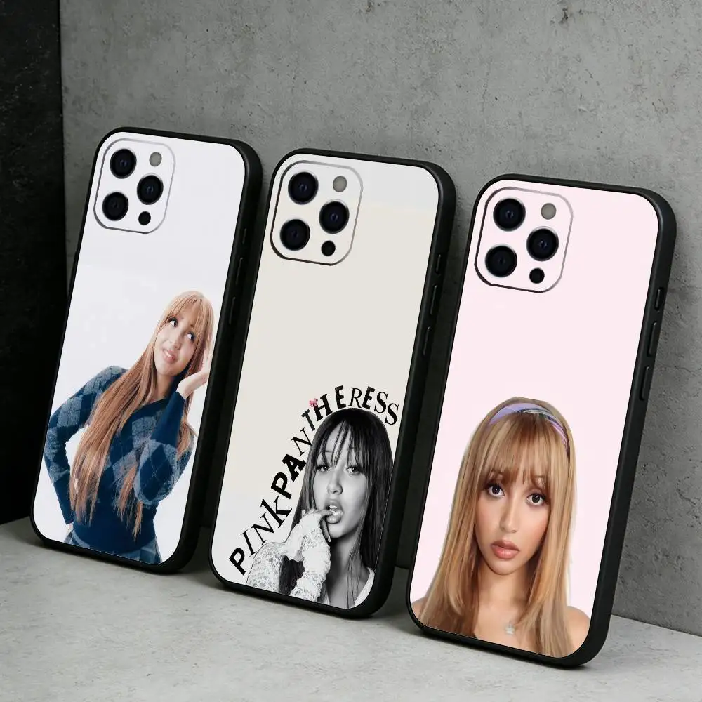 

P-PinkP The P-Pink PantherS Phone Case For iPhone17,16,15,14,13,12 Plus,Max Soft Silicone Black Cover