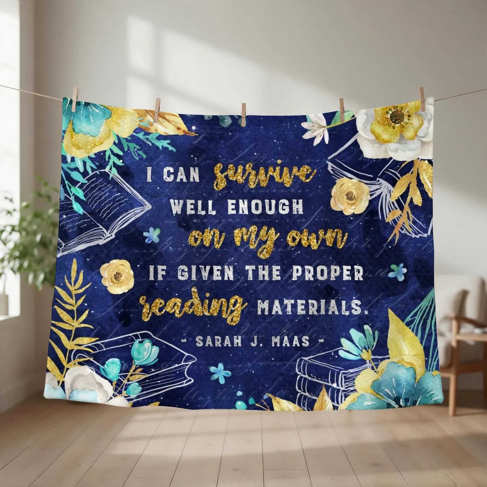 I can survive Throw Blanket couch cozy soft plush fuzzy picnic outdoor blanket
