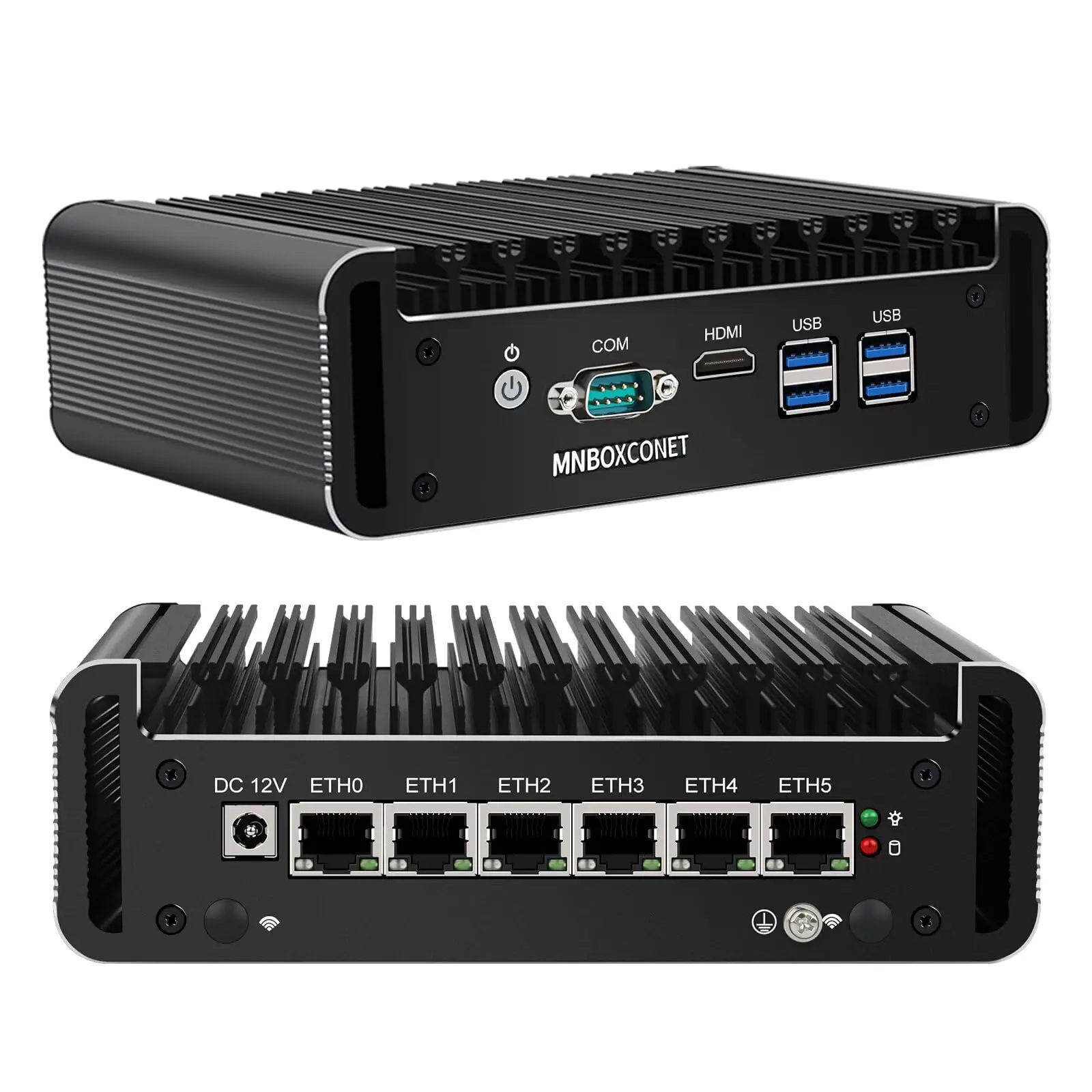 

MNBOXCONET Mini PC Core i5-1135G7 Quad Core Firewall Fanless, Industrial Micro Appliance Hardware Computer 6 x 2.5GbE I226-V LAN