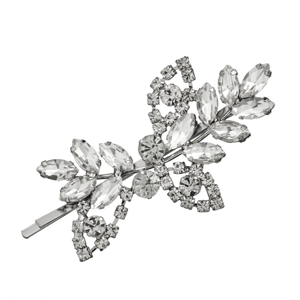 

2pcs Crystal Clips Rhinestone Hairpin Wedding Bridal Hair Clip Elegant Bead Pearl Hairpin For Women Party Hair