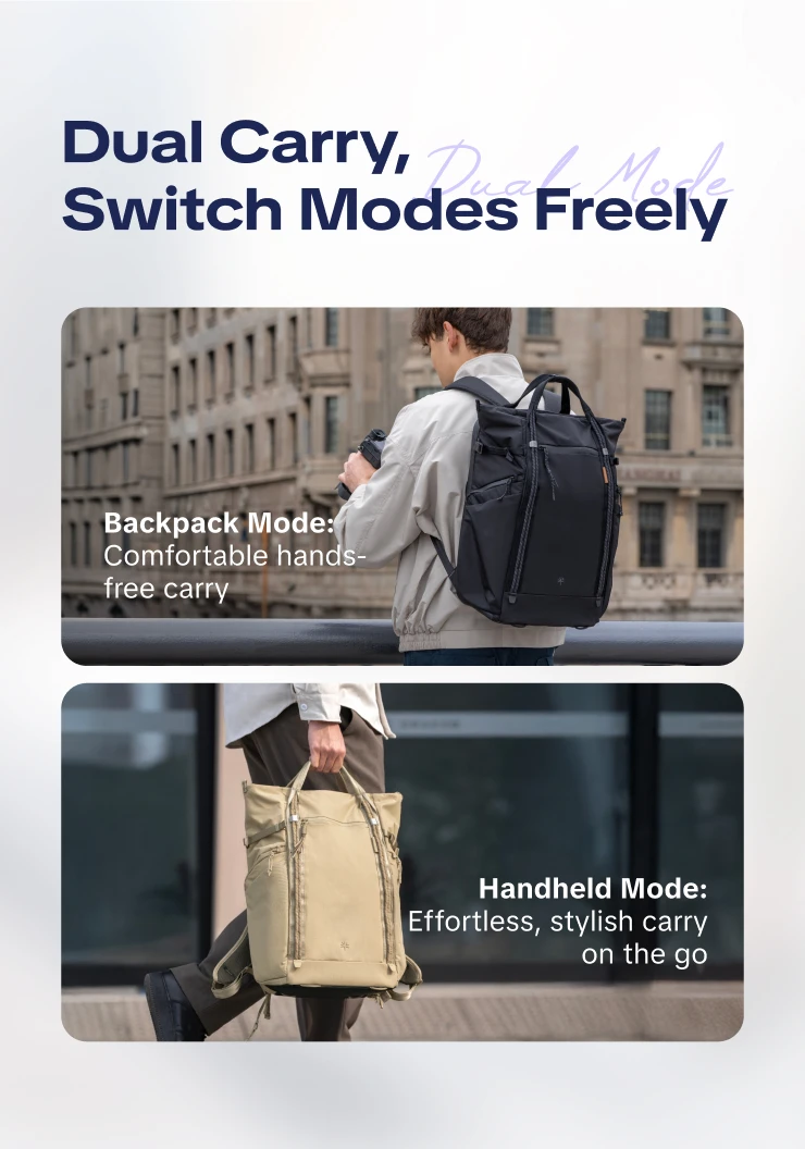 PGYTECH OneGo Roamer Kamera-Rucksack 18L, Wasserabweisender Casual Tote-Rucksack mit Doppeltragegurt, Passend für DSLR/Spiegellose Kameras – Detail 3