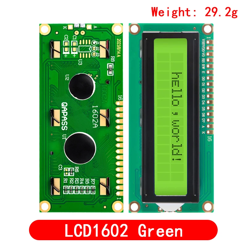 โมดูล LCD จอสีเขียวสีฟ้า1602 I2C สำหรับ Arduino 1602 LCD R3 MEGA2560 LCD1602 LCD1602 + I2C