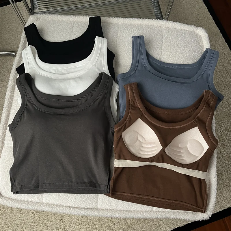 Spor débardeur femmes ort Sle vêtements intérieurs vêtements chauds coupe ajustée sans coussin de poitrine trajet Sle Faion 2025 automne nouveauté