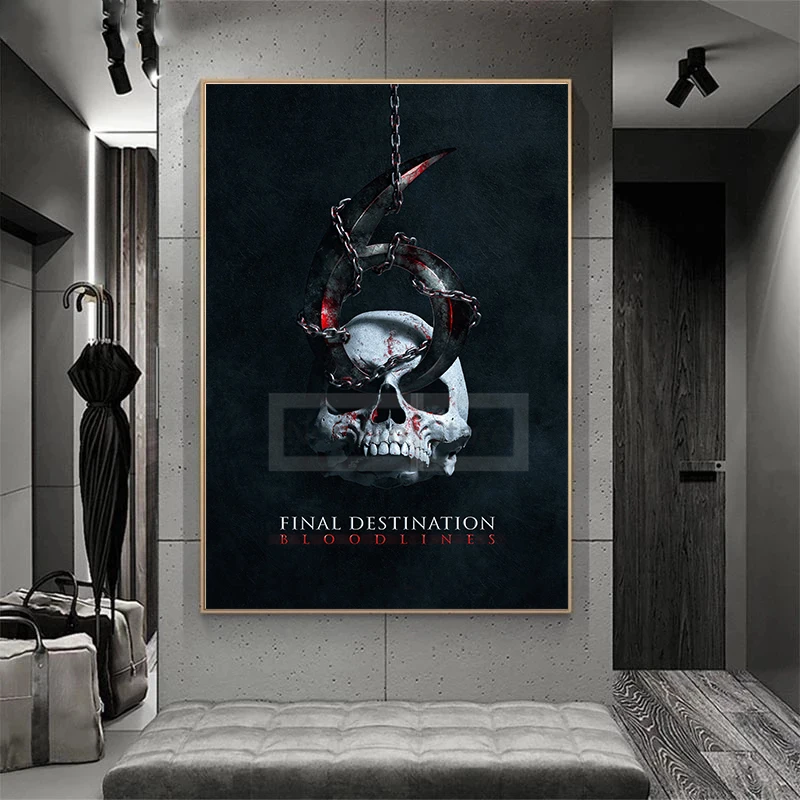 2025 أفلام الرعب الشعبية F-Final الوجهة خطوط الدم المشارك يطبع حائط لوح رسم الفن صور ديكور غرفة المنزل