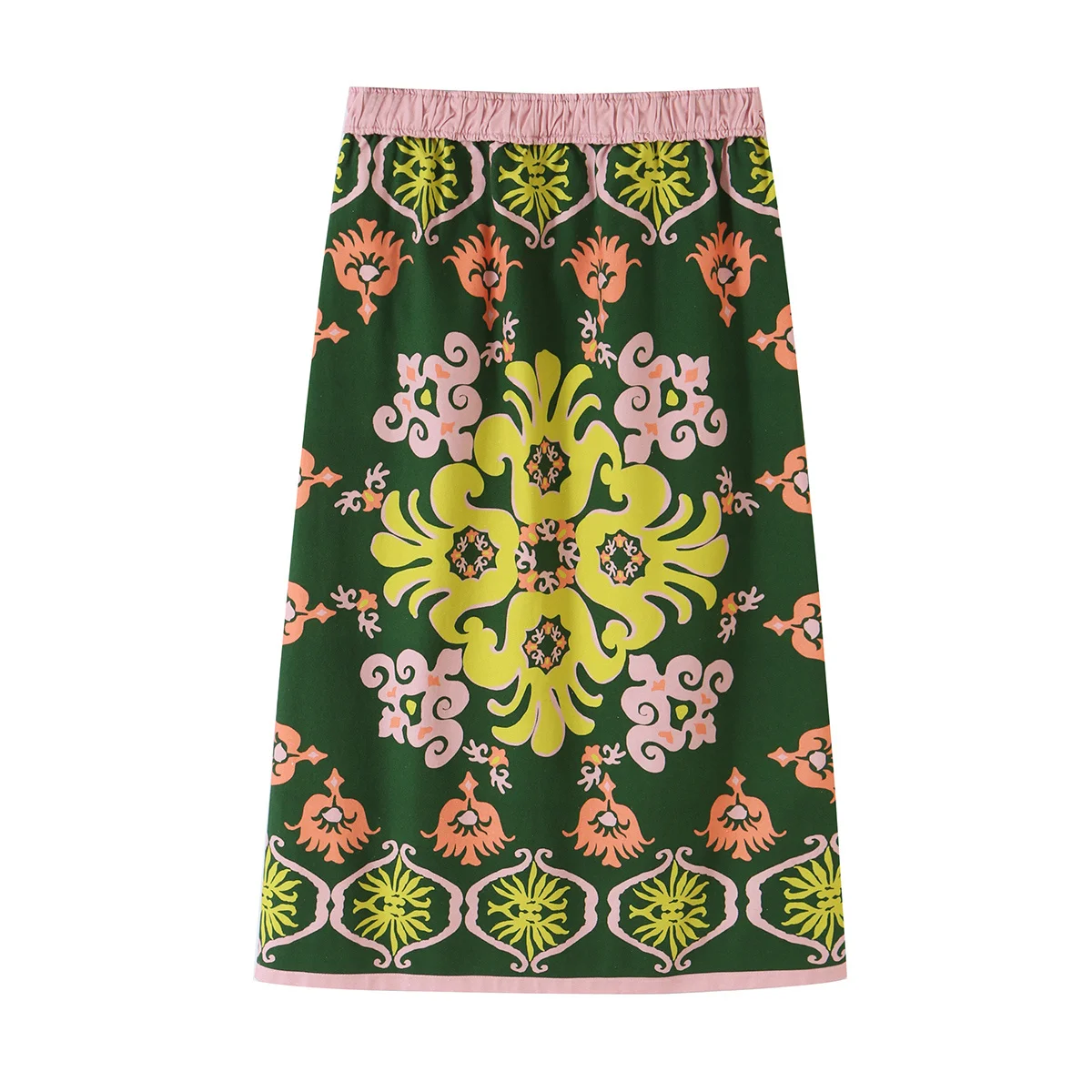 KLKXMYT Damen-Set, Modisches Bedrucktes Blusen-Oberteil mit Schleife, Eleganter Midi-Rock, Lässiges Outfit für Sommer und Herbst 2026, Elegantes Damen-Outfit – Detail 11