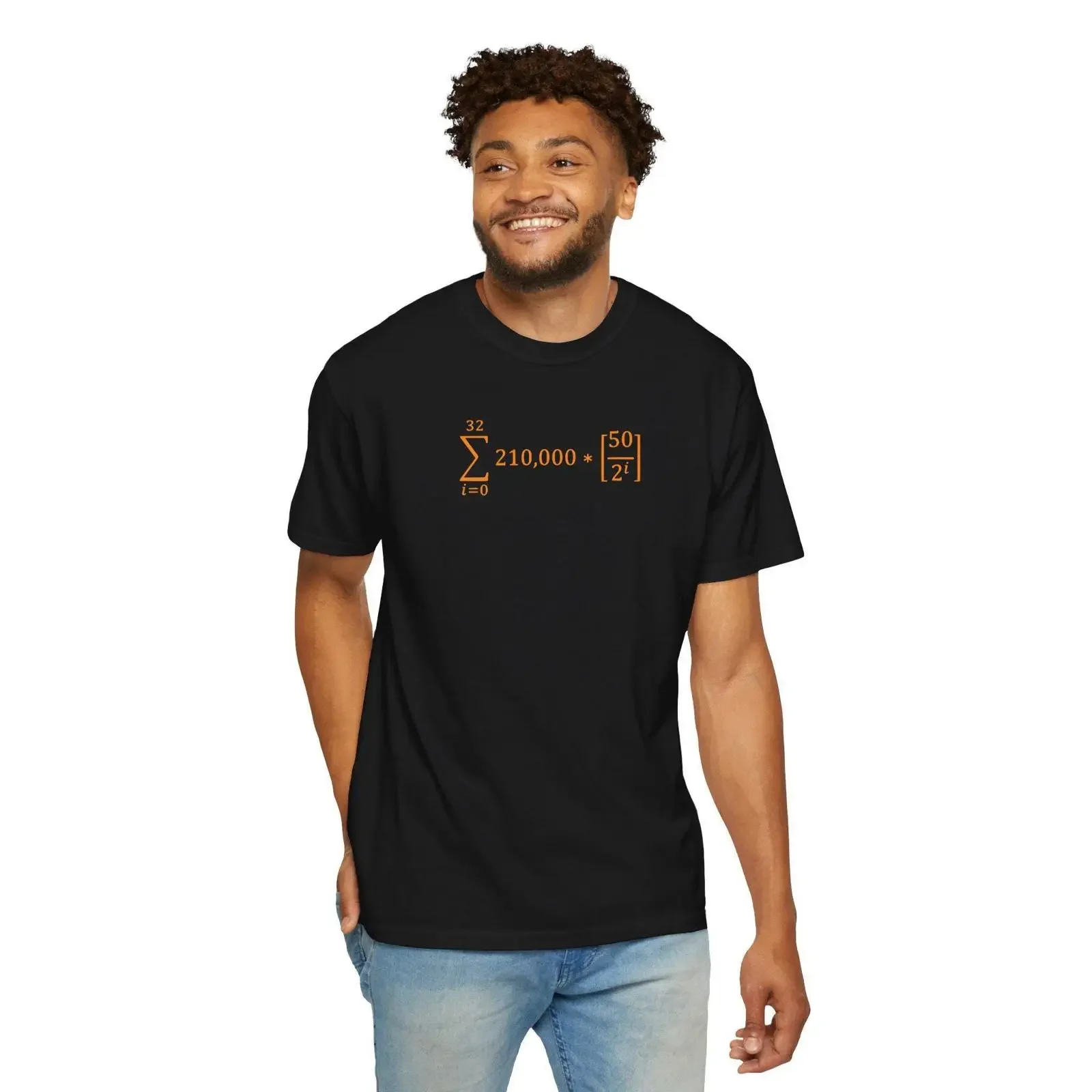 Bitcoin Halving Equation T shirt Crypto Enthusiast vintage Washed fashion Unisex Top For Everyday Wear Soft Casual