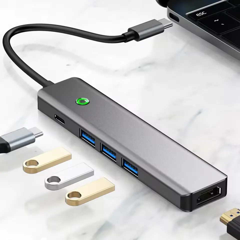 

USB C 3.0 HUB Type C to Multi 4K HDMI Монитор Видеоконвертер Адаптер питания Док-станция Разветвитель для ноутбука
