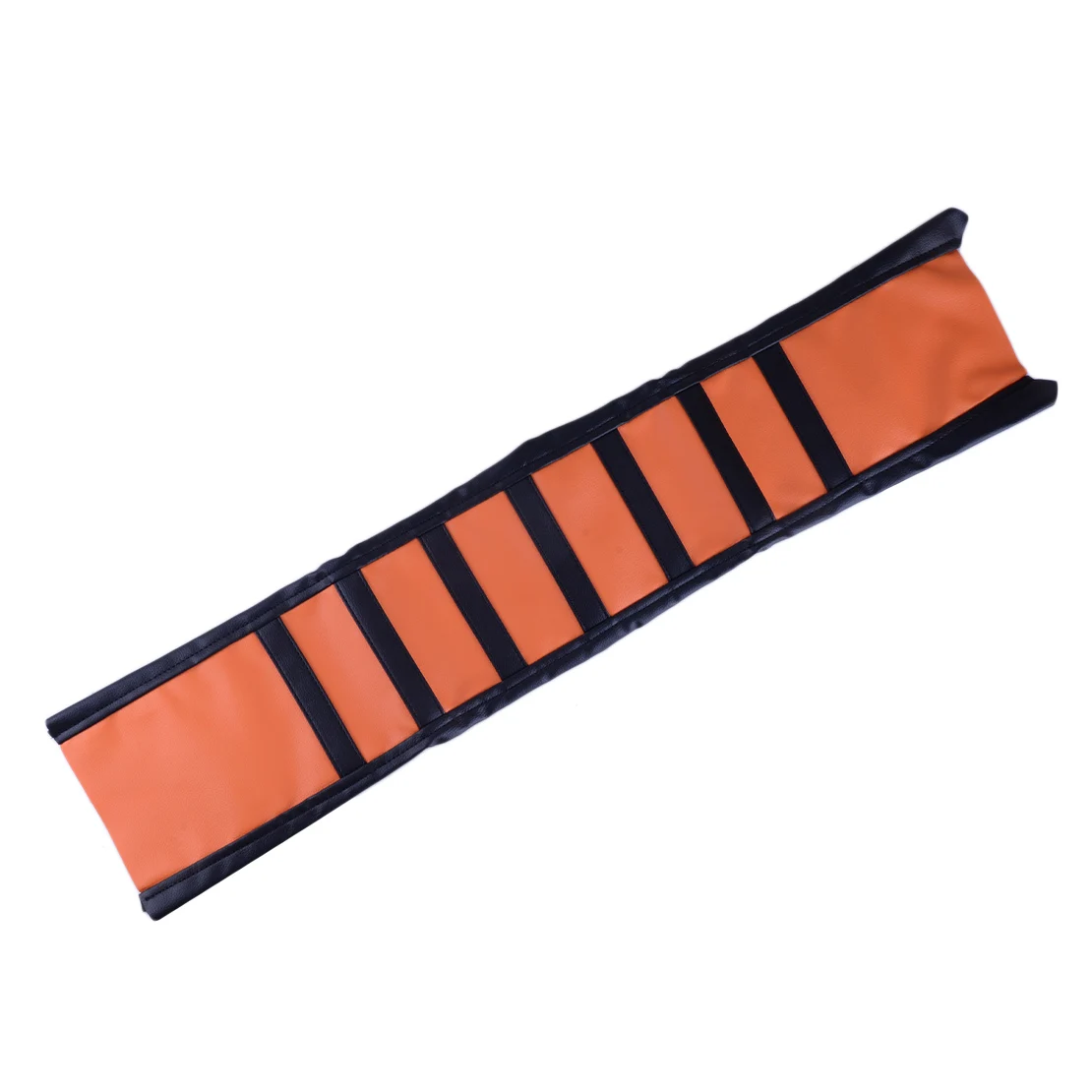 Motorcycle Orange Striped Rubber Universal Gripper Soft Seat Cover Rib Skin For Off-road Dirt Bike