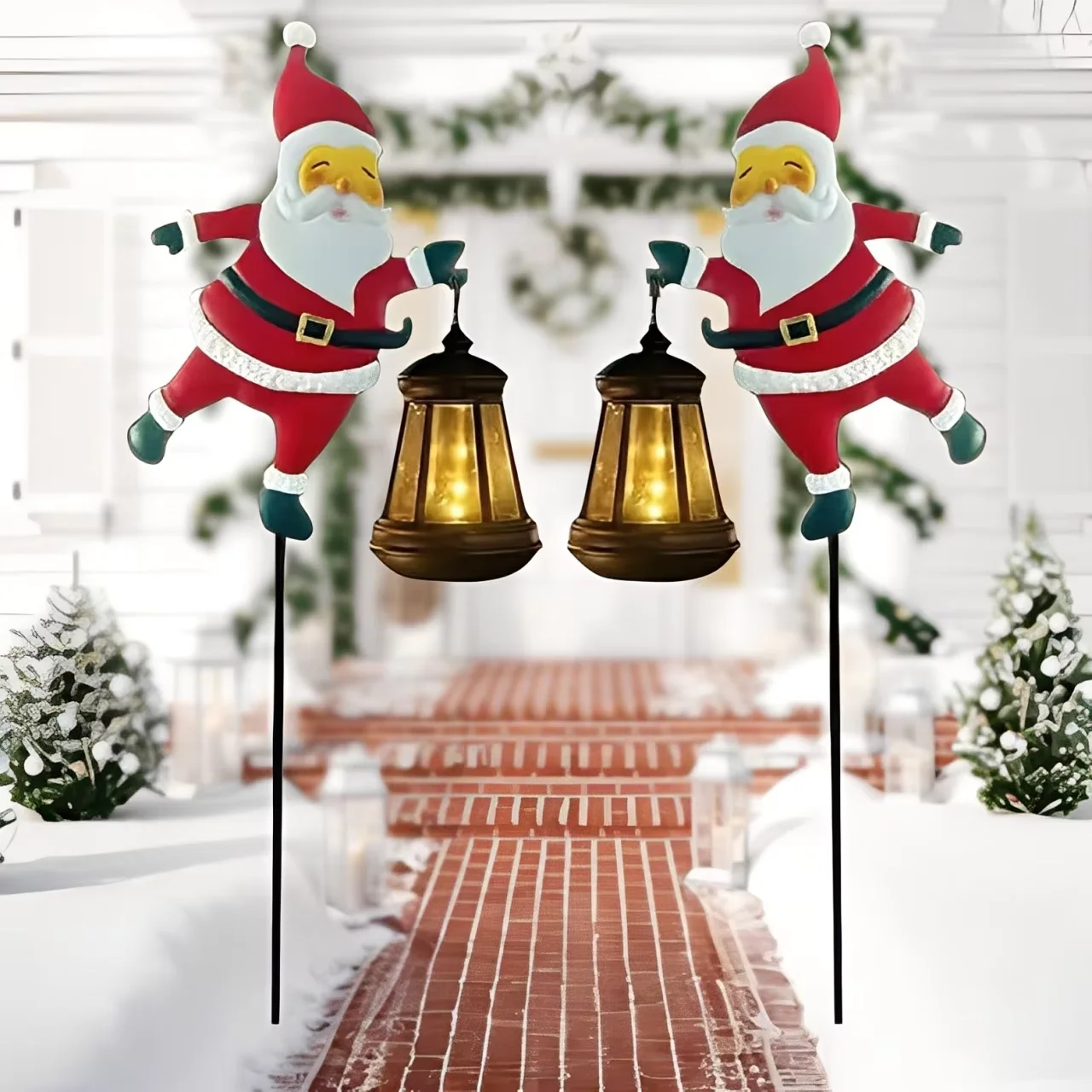 1pcs Christmas Solar Kettle Lights Garden Lawn Decorative Santa Claus Kettle Ground Lamp Solar LED Night Lights Outdoor Decor