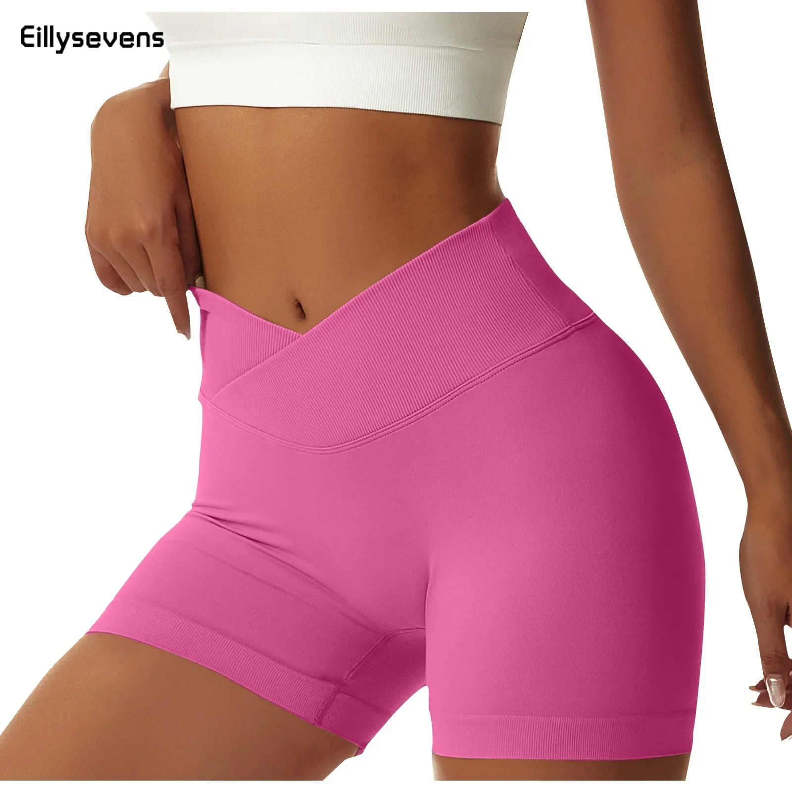 

Summer Seamless High Waist Yoga Shorts Elasticity Sports Leggings Women Breathable Cycling Shorts Buttock Lift Gym Shorts Women