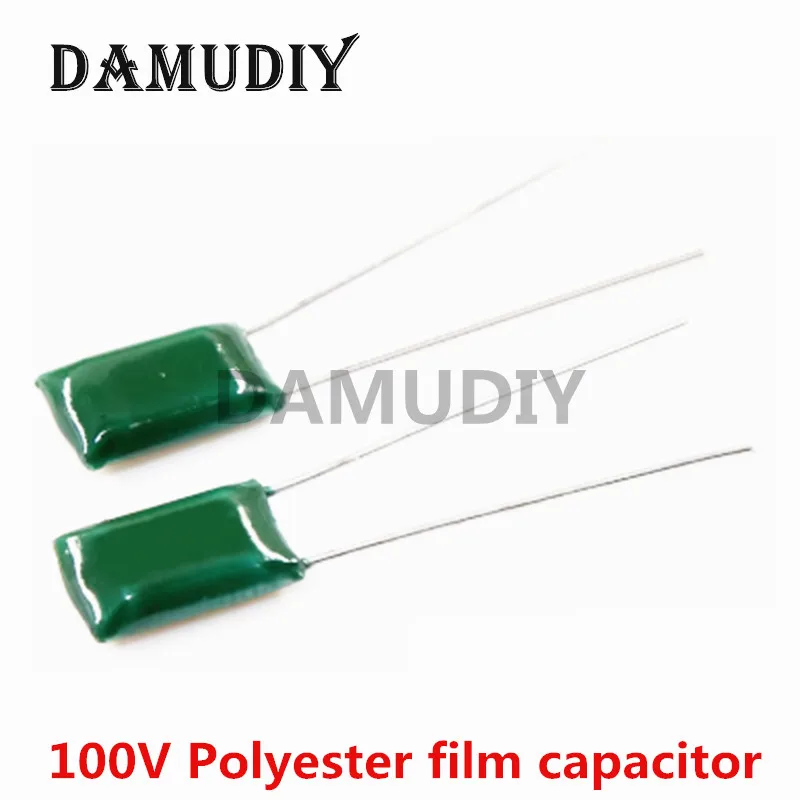 

100V Polyester film capacitor 220PF 470PF 1.2NF 3.3NF 4.7NF 150NF 470NF 2A102 2A152 2A222 2A392 2A103 2A473 2A104 2A154 2A474