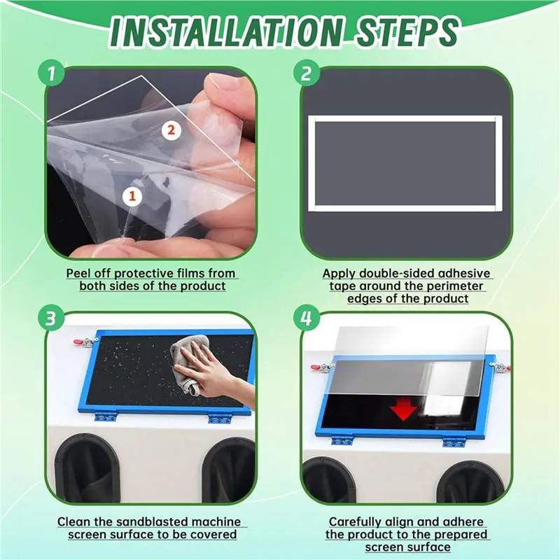 AWAH 30 шт., крышка объектива шкафа с пескоструйной обработкой, 23X11 дюйма, абразивная оконная пескоструйная пленка, внутренняя защита линз, прозрачная песчаная пленка