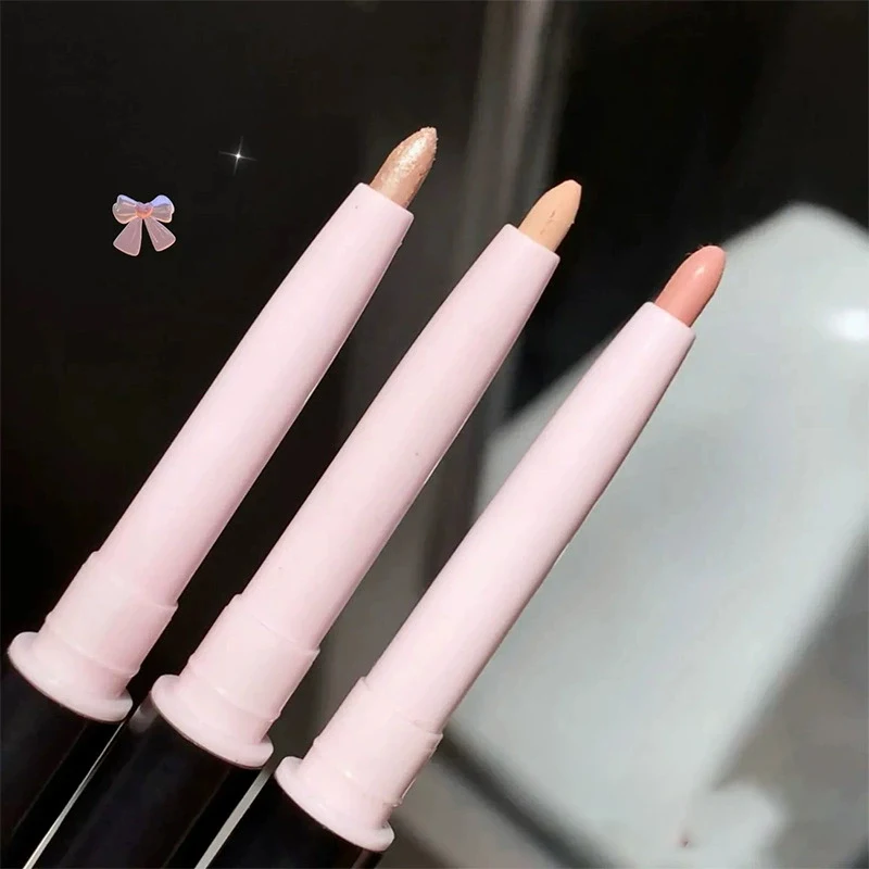 Crayon ver à soie à Double extrémité, surligneur et stylo correcteur imperméable, longue durée, scintillant naturel, crayon fard à paupières, bâton de maquillage