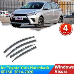 Deflectors for Toyota Yaris Hatchback XP150 Vios 2014~2020 Accessories 2015 2018 2019 Car Side Window Visors Rain Eyebrow Guards