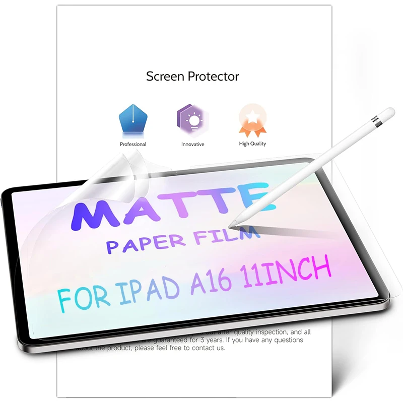 

Ultra Clear Tablet Screen Protector For iPad A16 2025 Protective Films Anti Scratch Paperfeel Film Cover For iPad 11inch