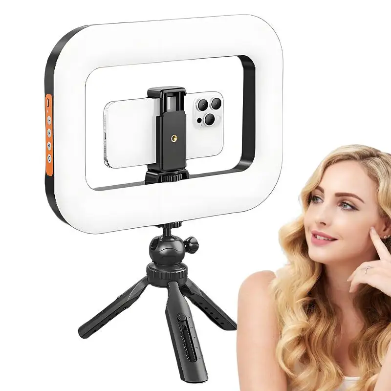 

LED Ring Lighting Photography Rechargeable Selfie Light, Portable Mobile Phone Live Video, Makeup Studio Rabbit Cage Fill Light