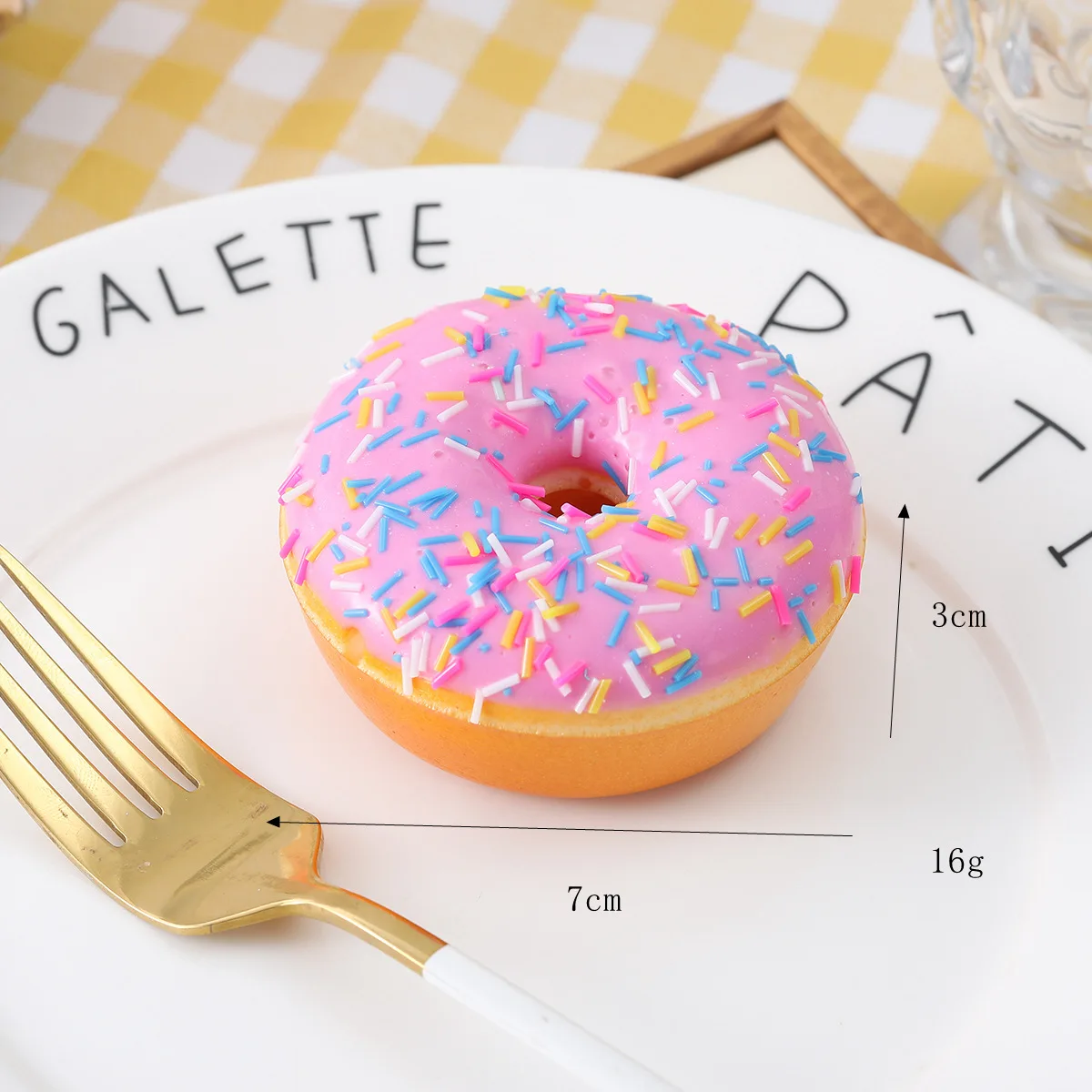 Künstliche Donuts Modell Imulation Donut Gefälschte Kuchen Brot PU Dessert Backen Shop Display Fotografie Requisiten 6 teil/los – Detail 6