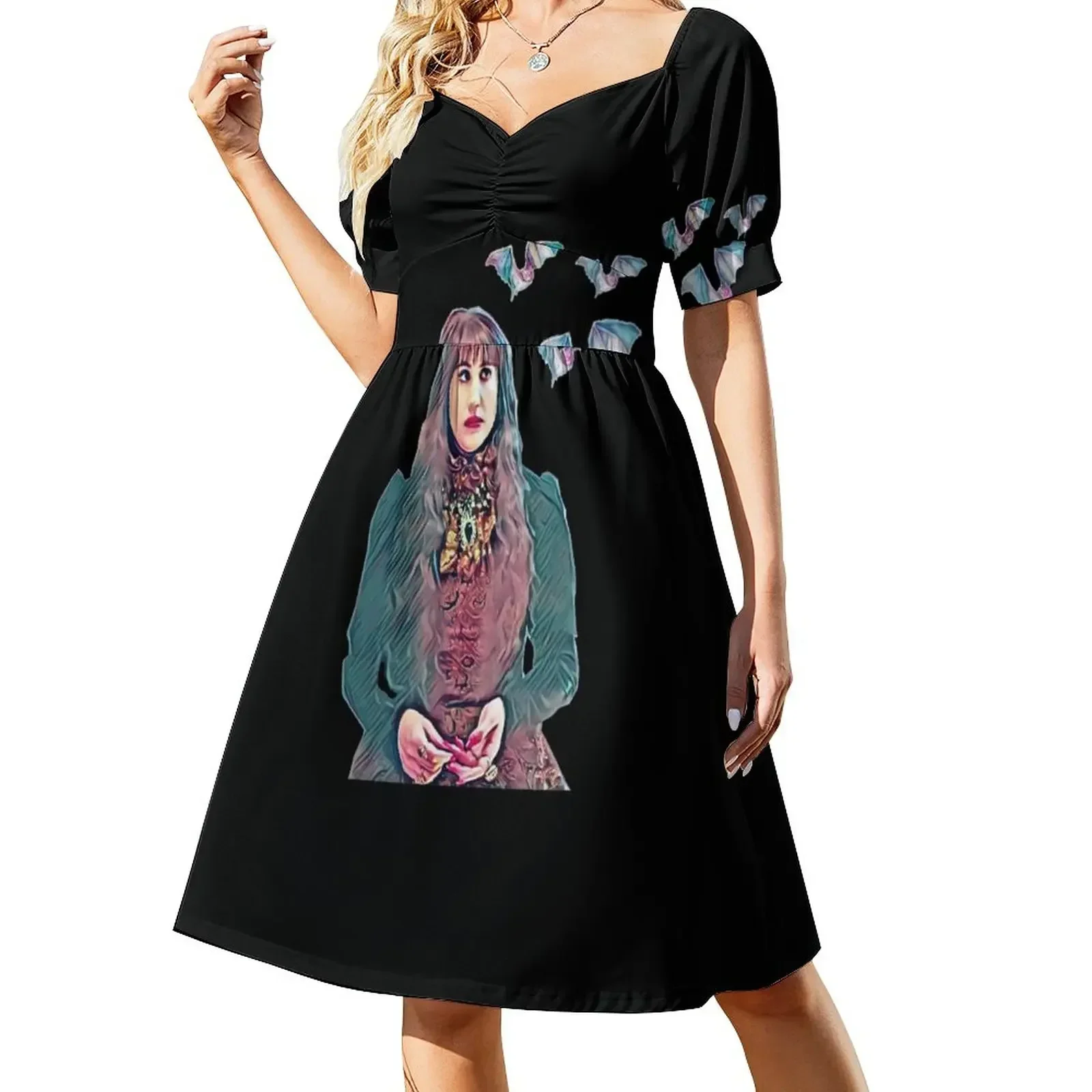 

Vampire Nadja T-Shirt Sleeveless Dress loose women's dress chic and elegant woman dress