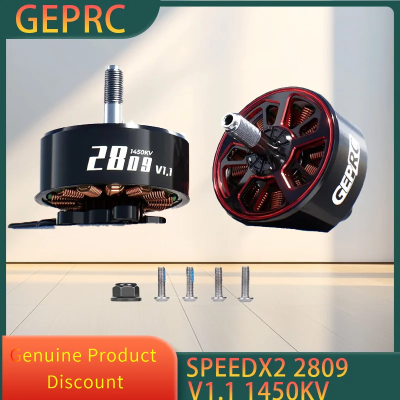 GEPRC SPEEDX2 2809 V1.1 moteur sans brosse noir avec 7/8 pouces MOZ7 RC FPV Drone de course accessoires Multicopter