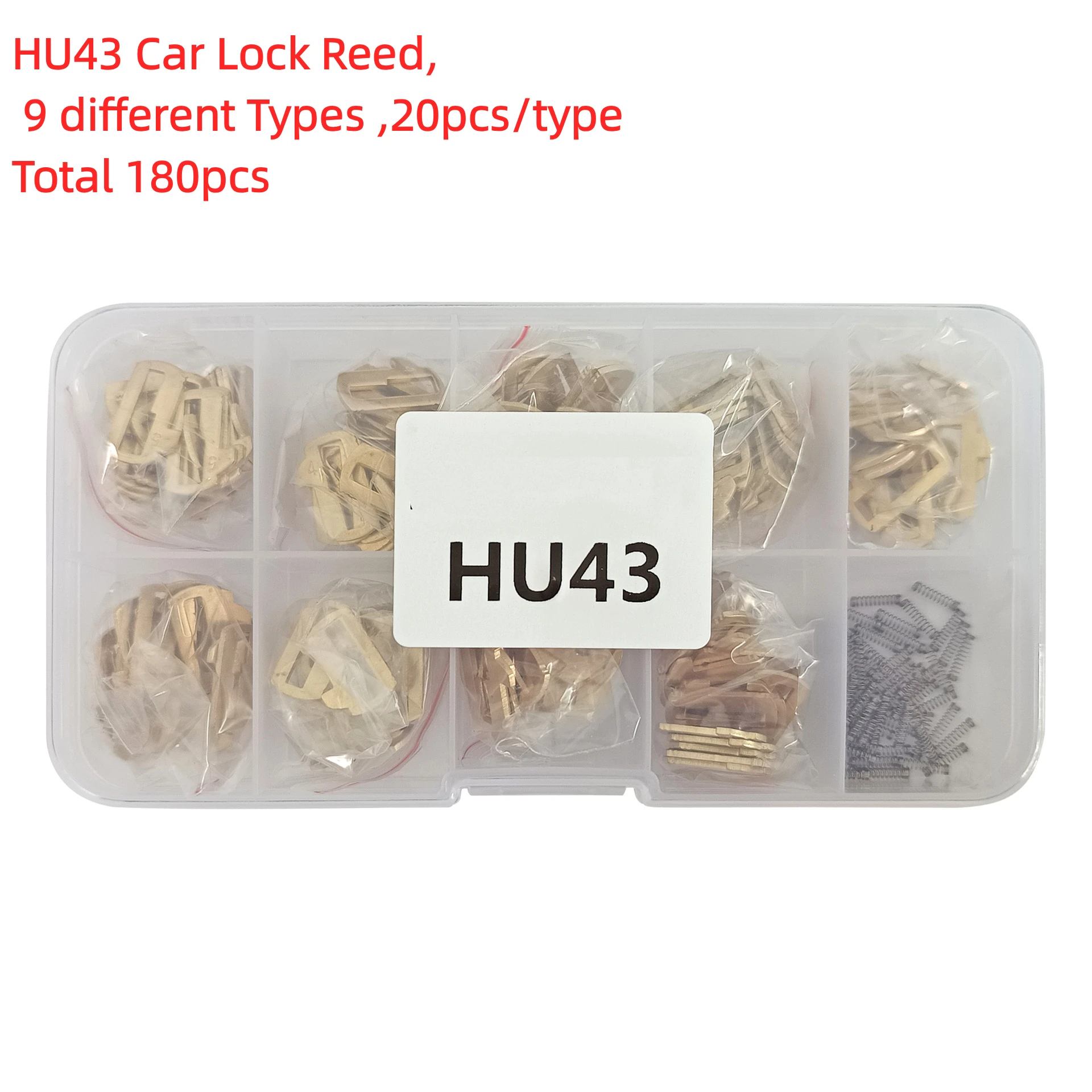 HU43 Car Lock Reed Locking Plate Lock Wafer for Opel Key Repair Kits Car Lock Repair Accessories,180pcs/box