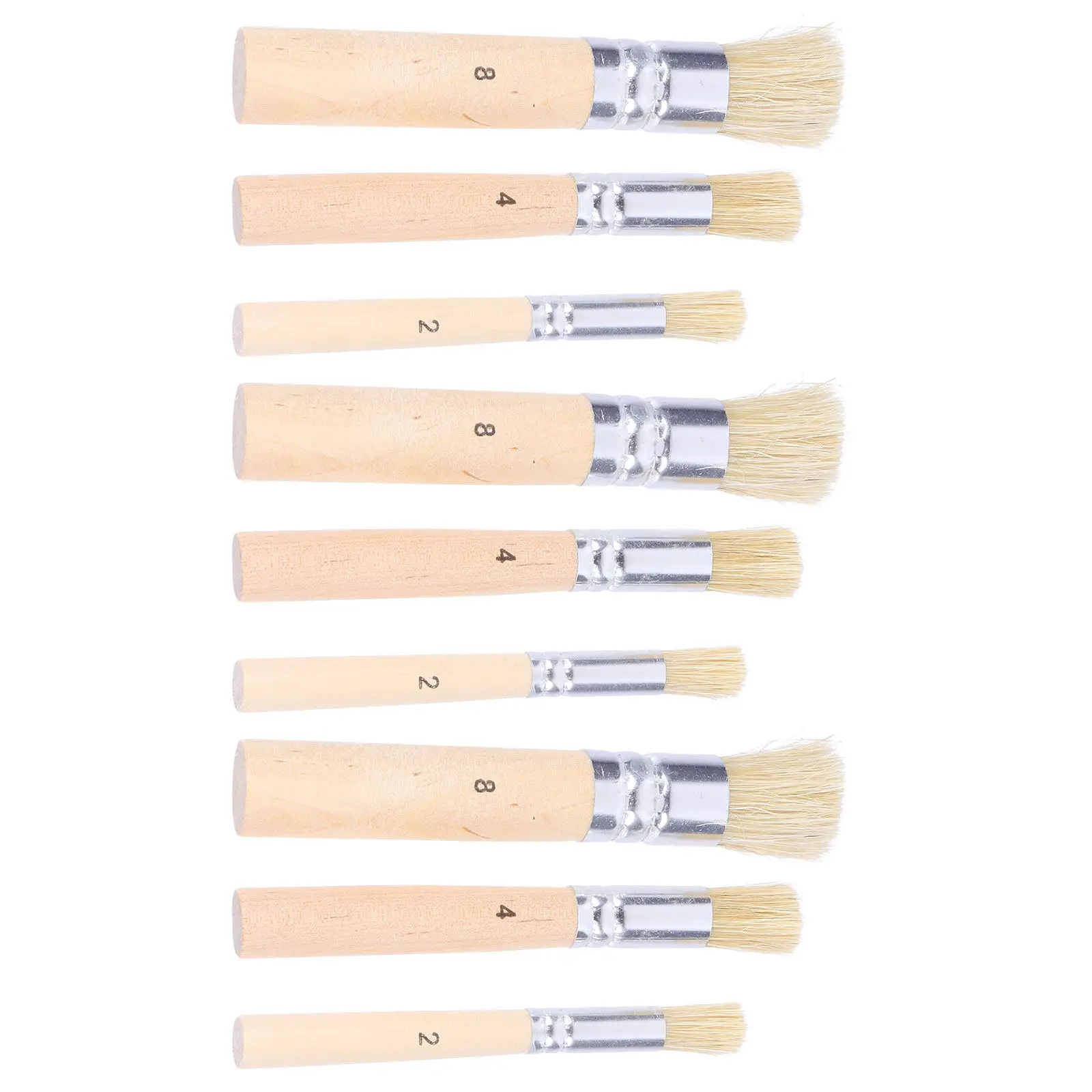 

Набор из 3 деревянных кистей для трафаретов с натуральной щетиной, удобная ручка, для трафаретной росписи, масляных и акриловых работ, DIY-поделок