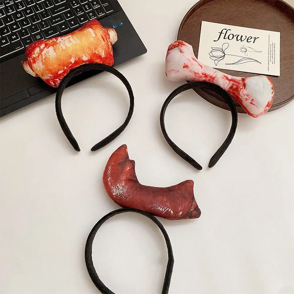 Divertente fragola simulata cibo cerchio per capelli verdura Amburgo Hotdog fascia per pane Spareribs Party