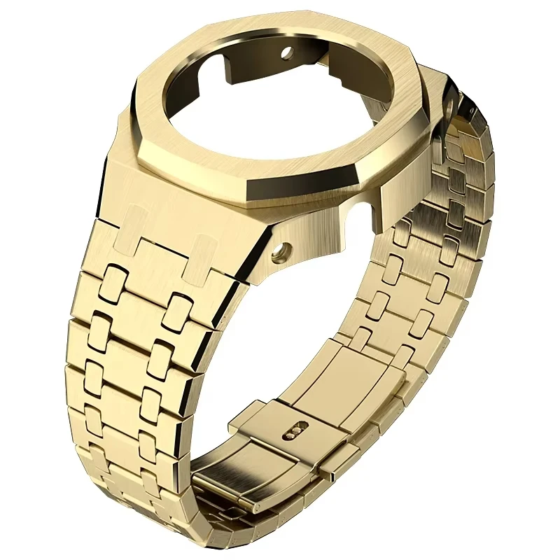 FancyWrist Gen4/5 Mod Kit für Casioak GA2100 Luxus Refit Mod Kit für GMA-S2100 GA-2110 Modifikation Kit Edelstahlgehäuse Metallarmband 6