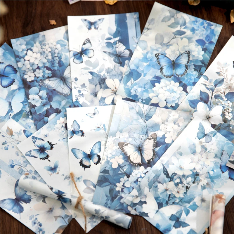 30 pcs Retro Butterfly Plant Scrapbooking material paper Journal Planner Decorative Hand Account accessories Planner Stationery