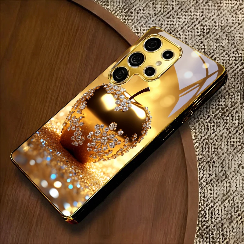 Adorned Golden Fruit Electroplated Golden Phone Case For Samsung A12 A22 A32 A42 A52 A72 A13 A36 A56 07 A17 A37 A57 A31 Cover