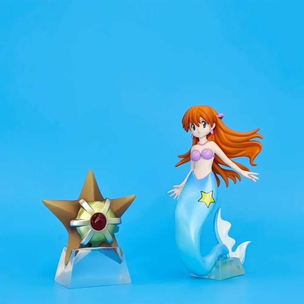 FA Pokemon Anime Figures Misty Action Figure 1/20 Figurine Mermaid Starmie Psyduck Goldeen Cute Set Collect Model Desk Decor Toy